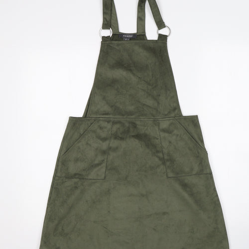Primark Womens Green   Pinafore/Dungaree Dress  Size 14