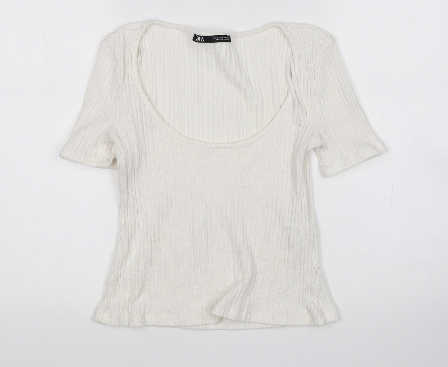 Zara Womens White   Pullover Jumper Size S