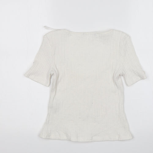 Zara Womens White   Pullover Jumper Size S