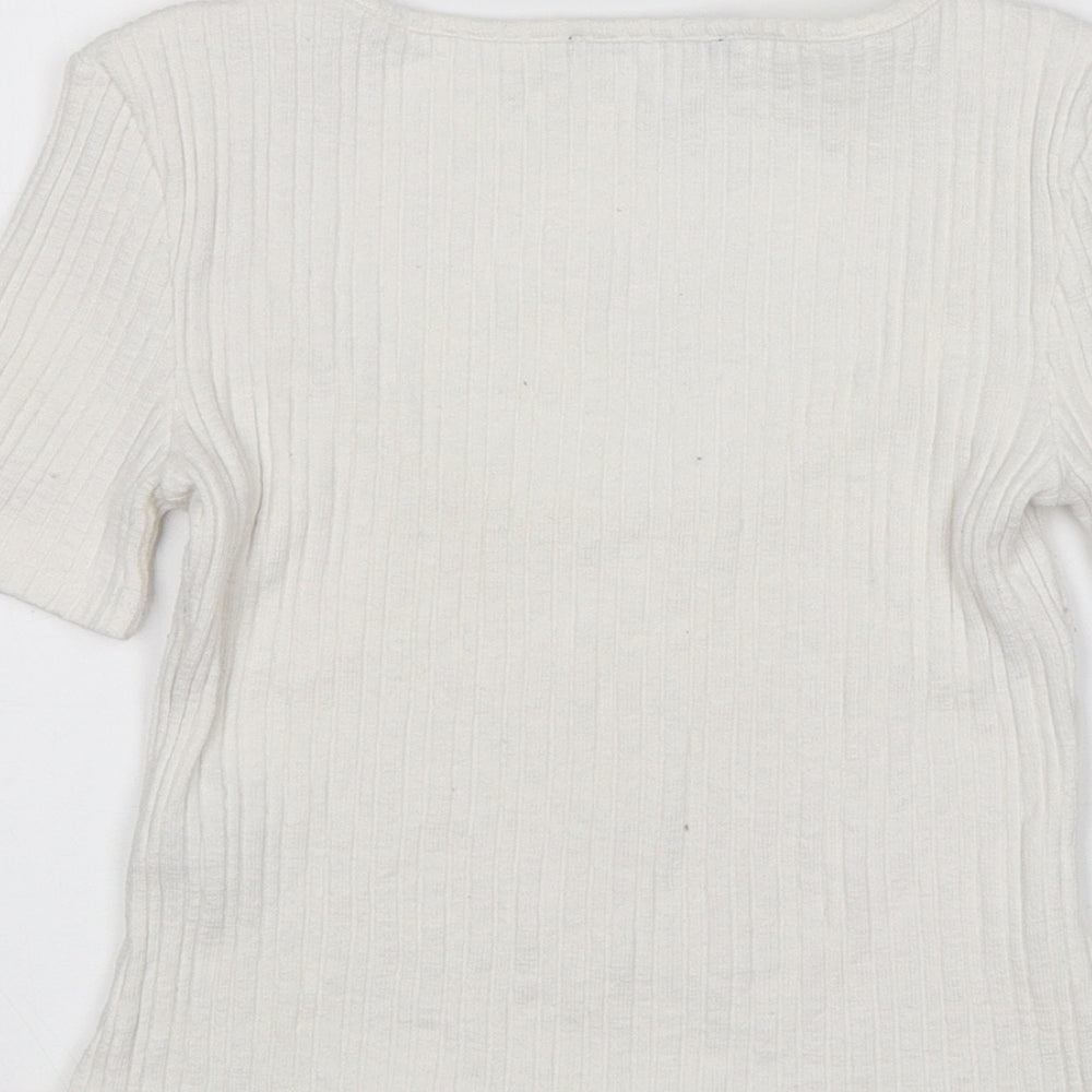 Zara Womens White   Pullover Jumper Size S