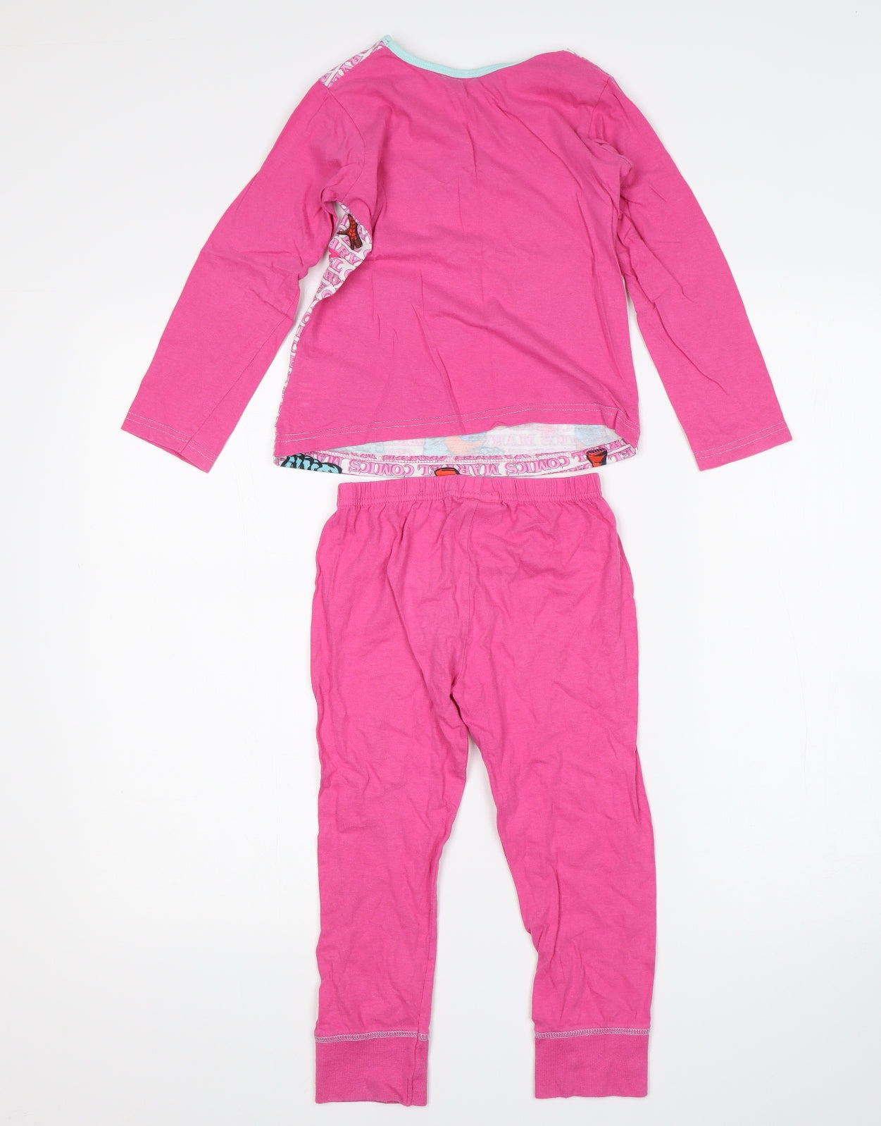 Marvel Comic Girls Pink    Pyjama Set Size 5-6 Years  - Marvel