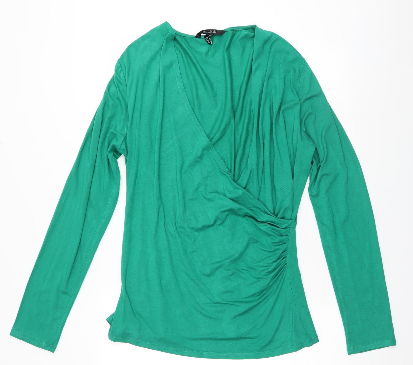 Long Tall Sally Womens Green   Basic T-Shirt Size 2XL