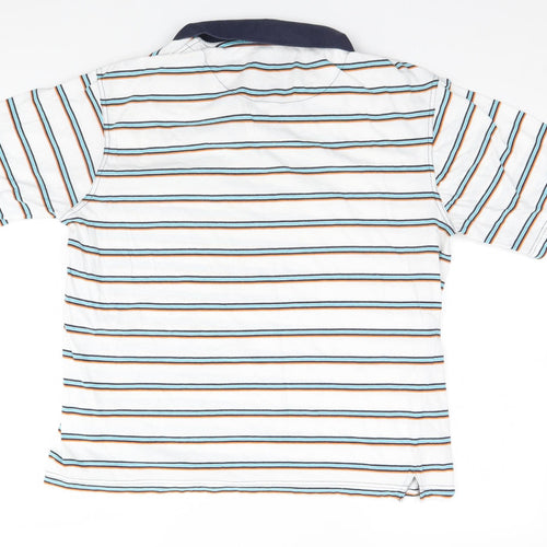 Primark Mens White Striped   Polo Size XL