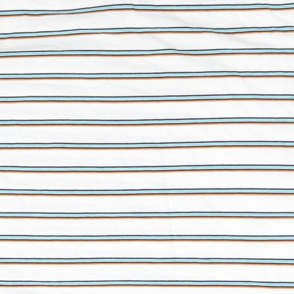 Primark Mens White Striped   Polo Size XL