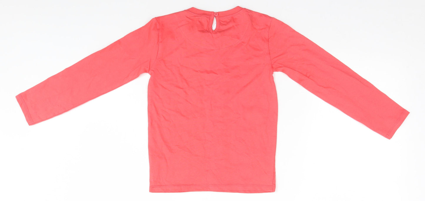 Preworn Girls Pink   Basic T-Shirt Size 5-6 Years  - Wild at Heart