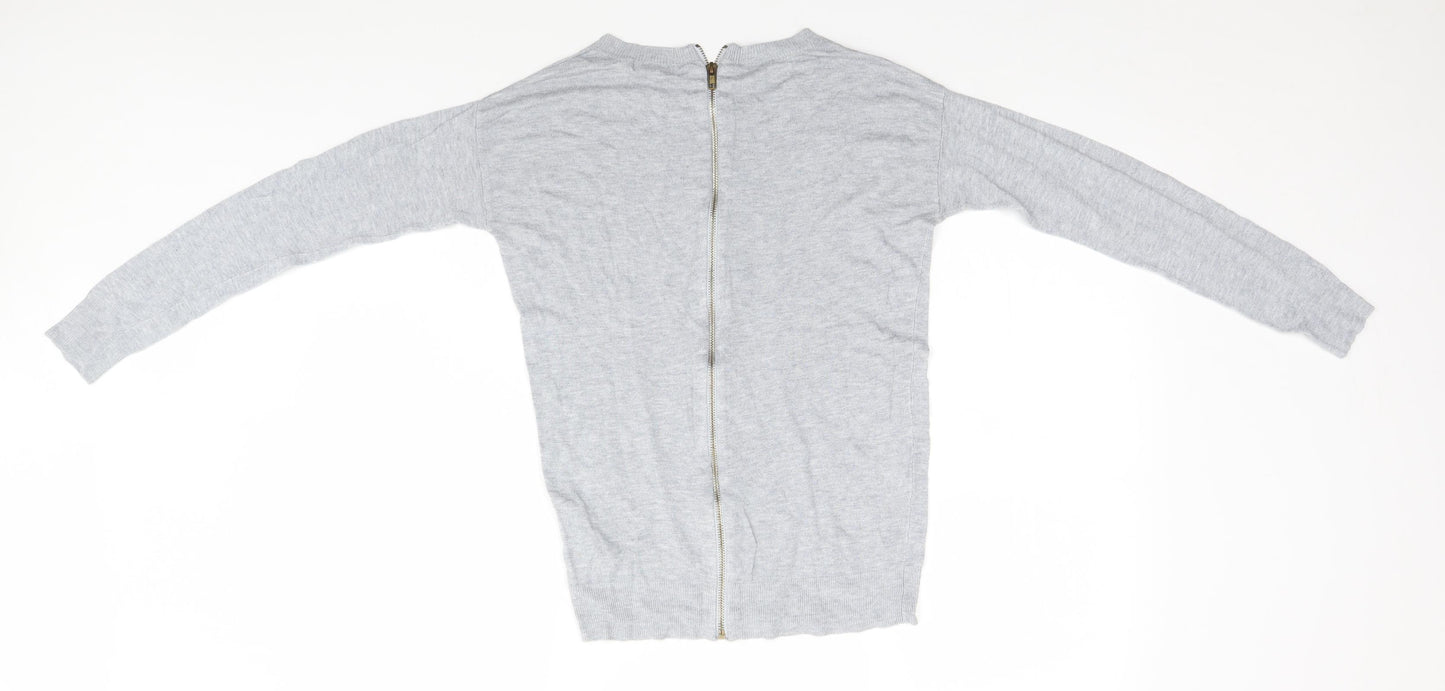 South Womens Grey   Full Zip Jumper Size 8