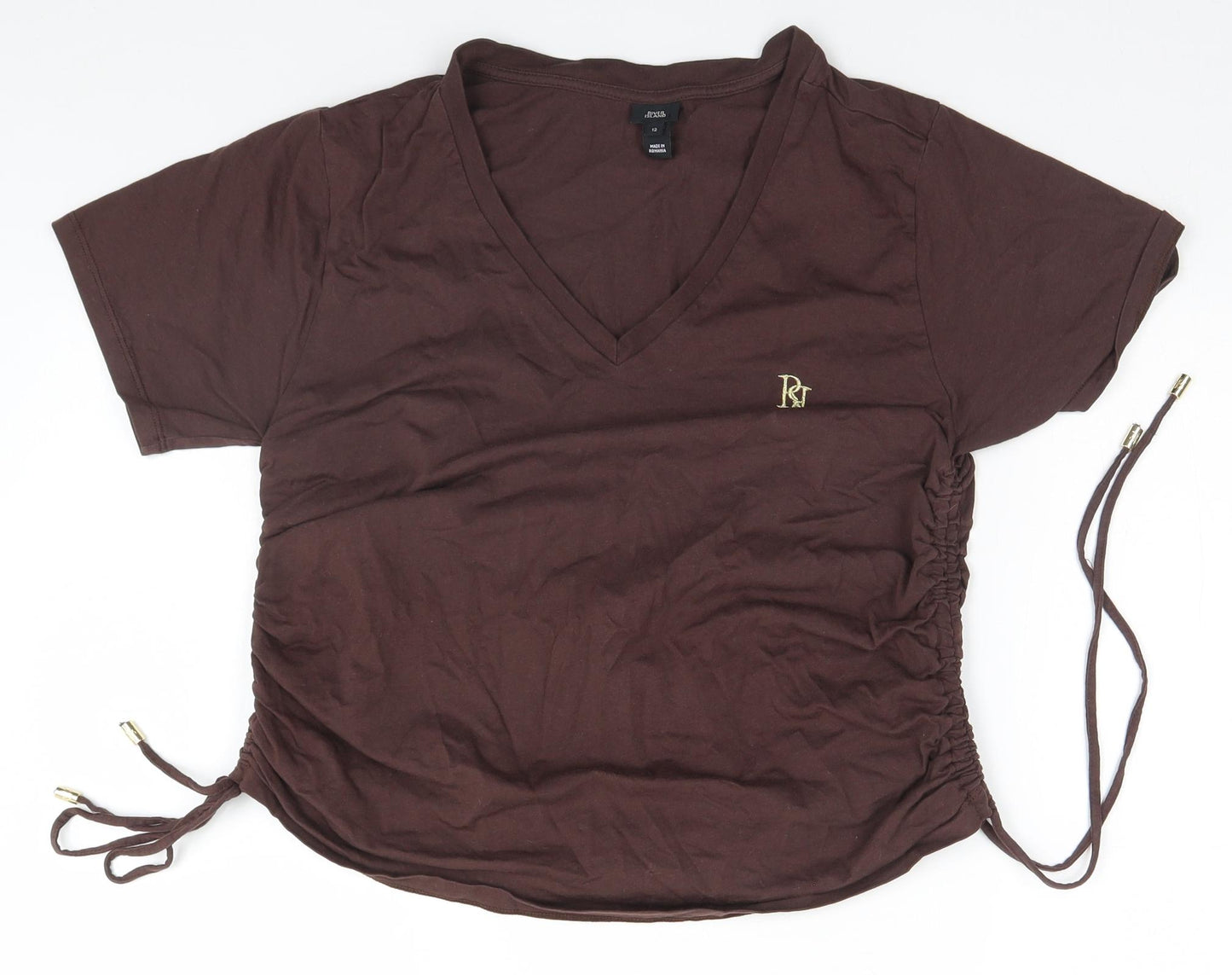 River Island Womens Brown   Basic T-Shirt Size 12