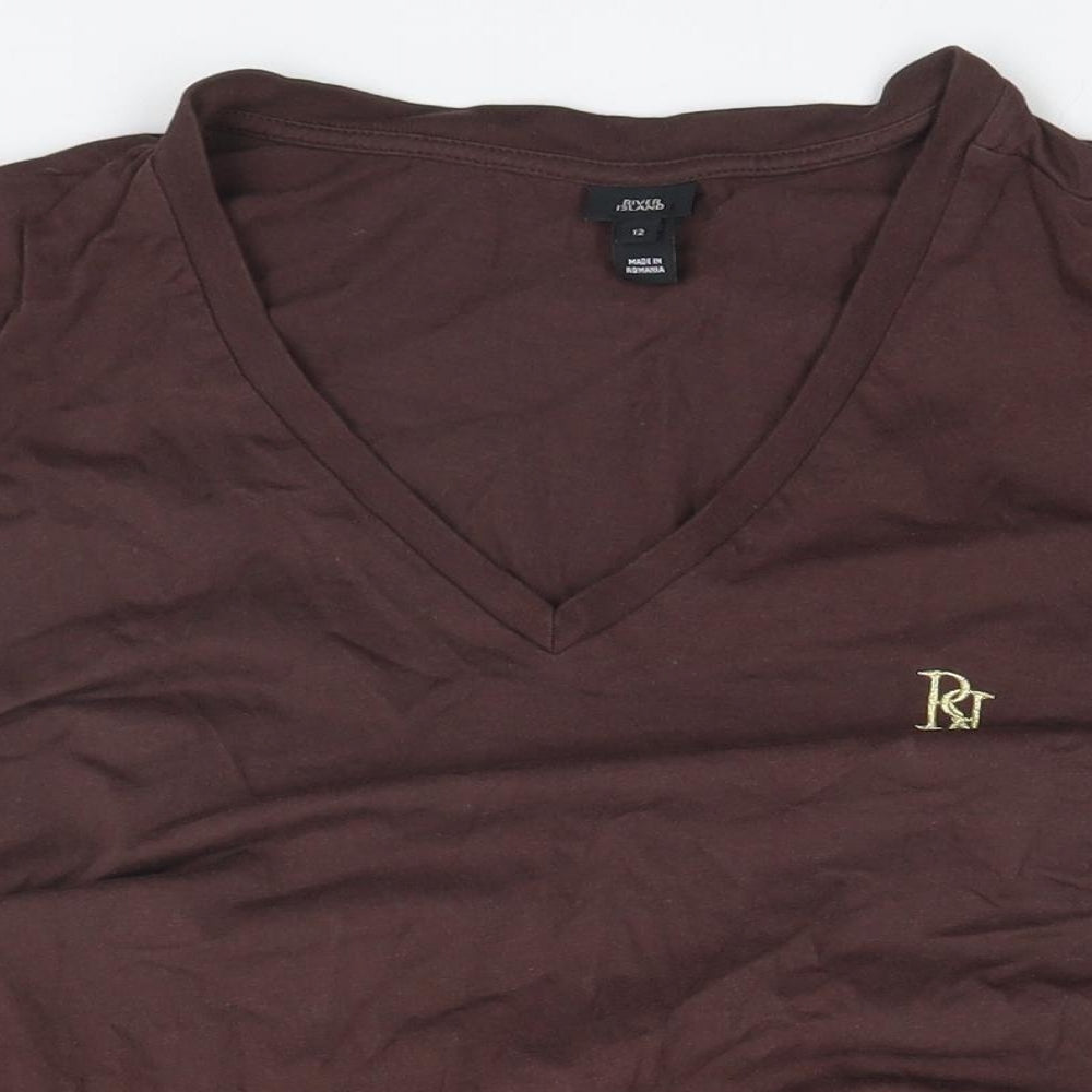 River Island Womens Brown   Basic T-Shirt Size 12
