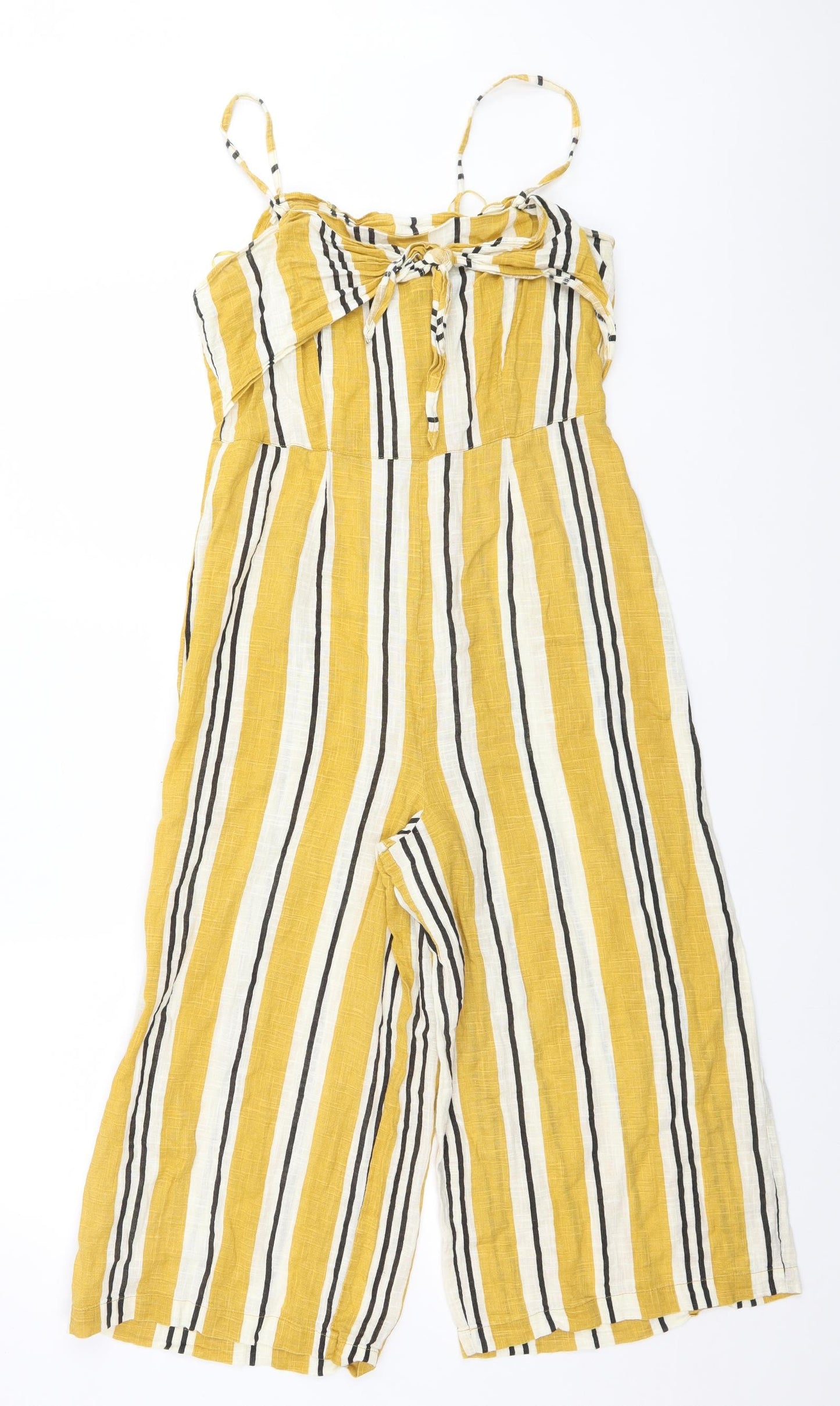 Primark Womens Orange Striped  Jumpsuit One-Piece Size 12 L20 in