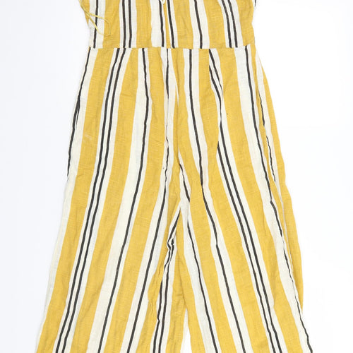 Primark Womens Orange Striped  Jumpsuit One-Piece Size 12 L20 in