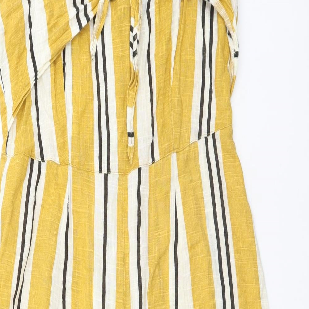 Primark Womens Orange Striped  Jumpsuit One-Piece Size 12 L20 in