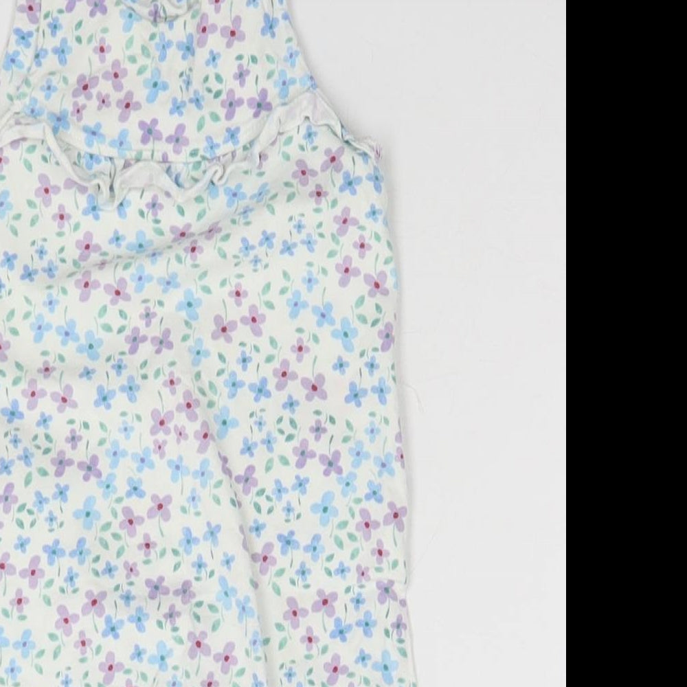 Marks and Spencer Baby White Floral  Babygrow One-Piece Size 6-9 Months