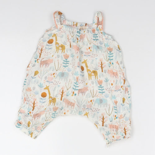 TU Baby White Geometric  Babygrow One-Piece Size 3-6 Months
