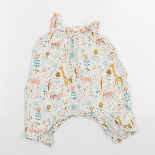 TU Baby White Geometric  Babygrow One-Piece Size 3-6 Months