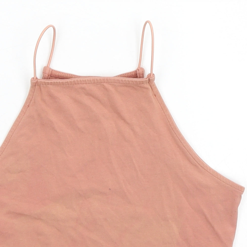 915 Girls Beige   Basic Tank Size 12-13 Years