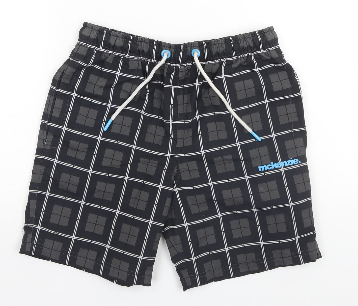 McKenzie Boys Brown Plaid  Utility Shorts Size 12-13 Years