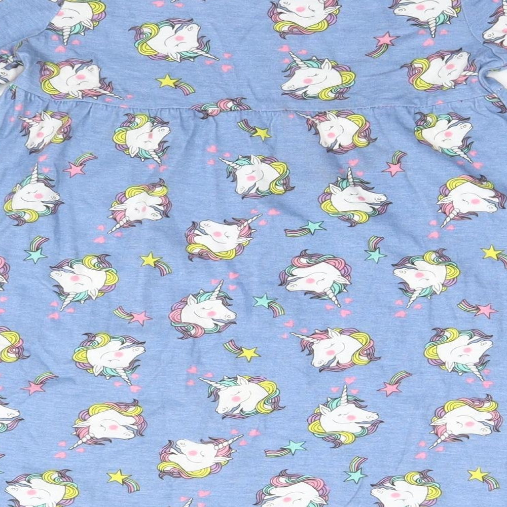Studio Girls Blue Geometric  A-Line  Size 5-6 Years  - Unicorn