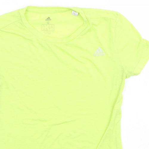 adidas Womens Yellow   Basic T-Shirt Size 8