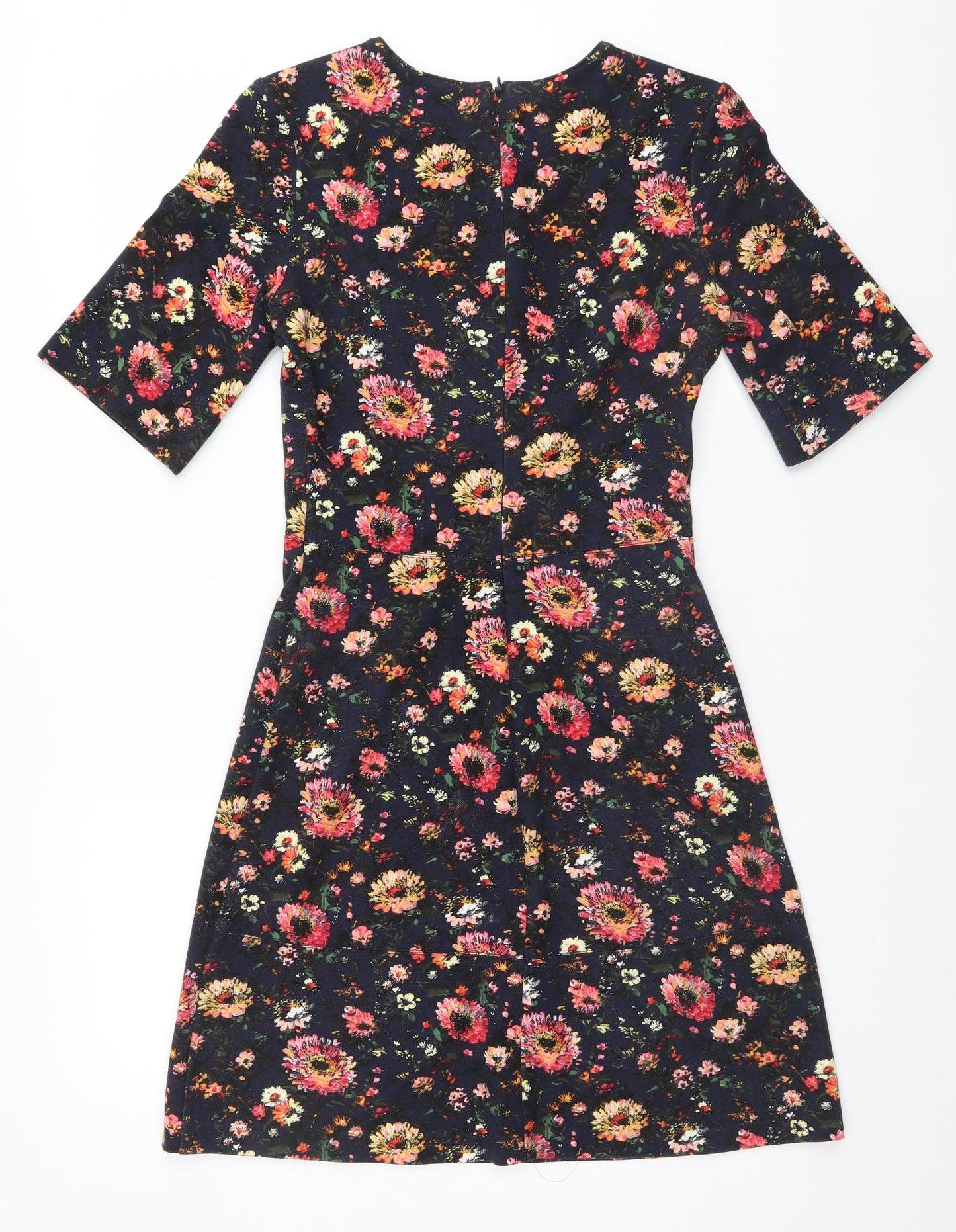 Warehouse Womens Blue Floral  A-Line  Size 6