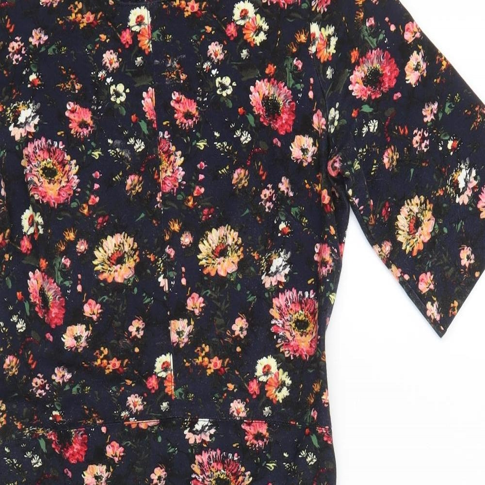 Warehouse Womens Blue Floral  A-Line  Size 6