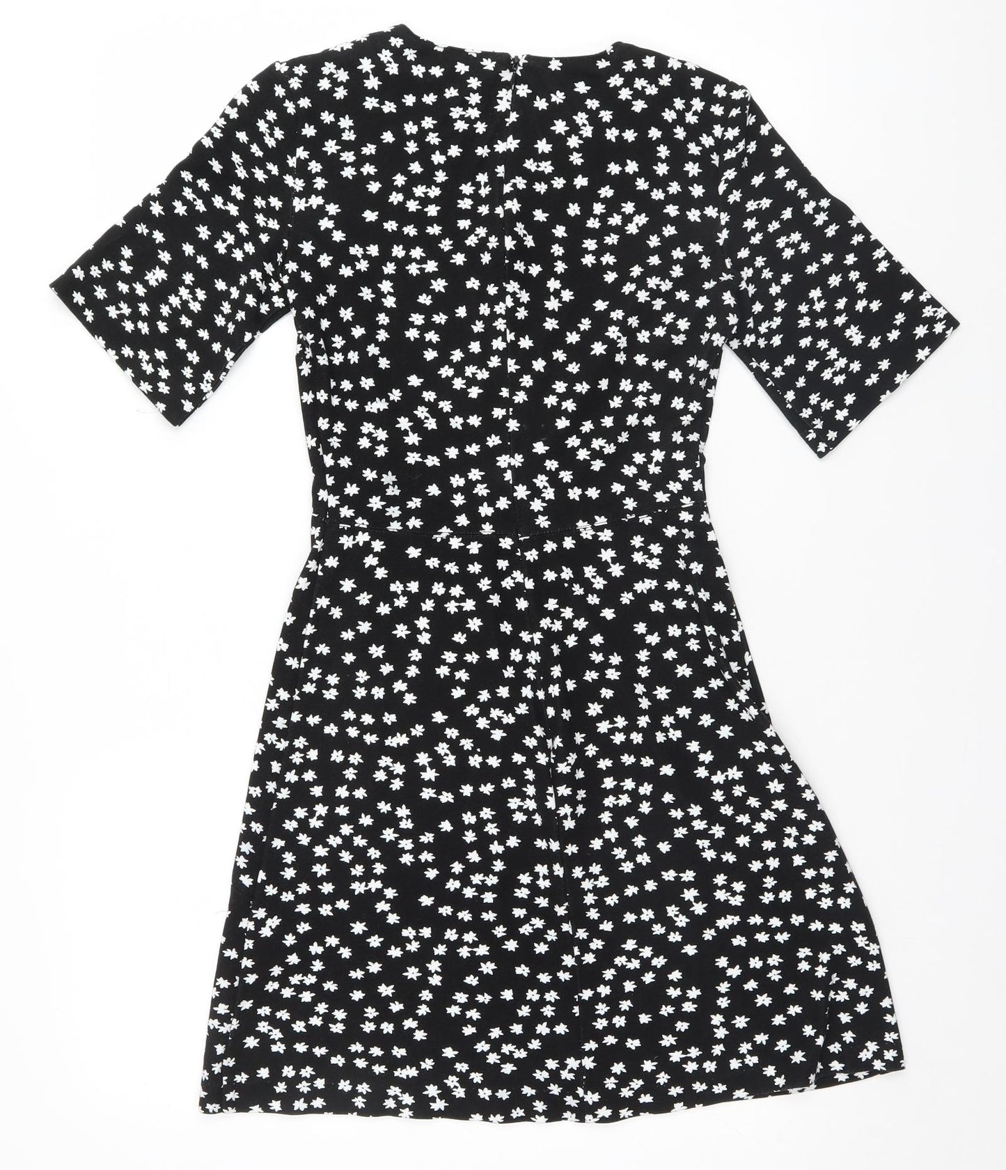 Warehouse Womens Black Floral  A-Line  Size 6