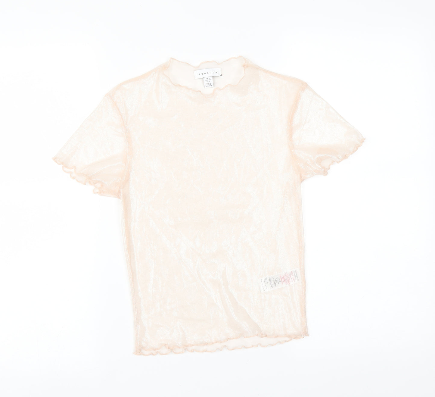 Topshop Womens Pink   Basic T-Shirt Size 6