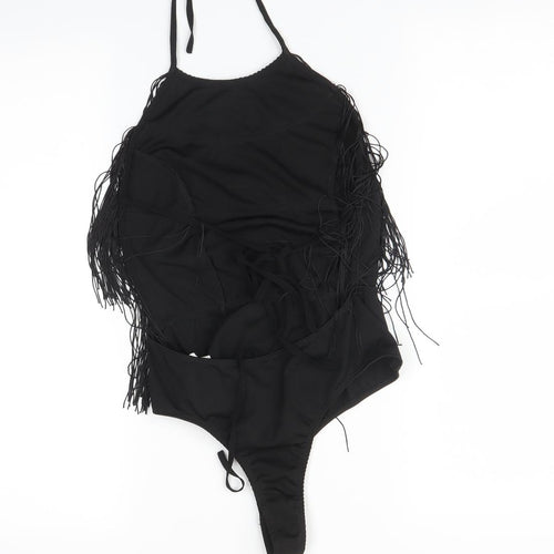 PRETTYLITTLETHING Womens Black   Bodysuit One-Piece Size 4