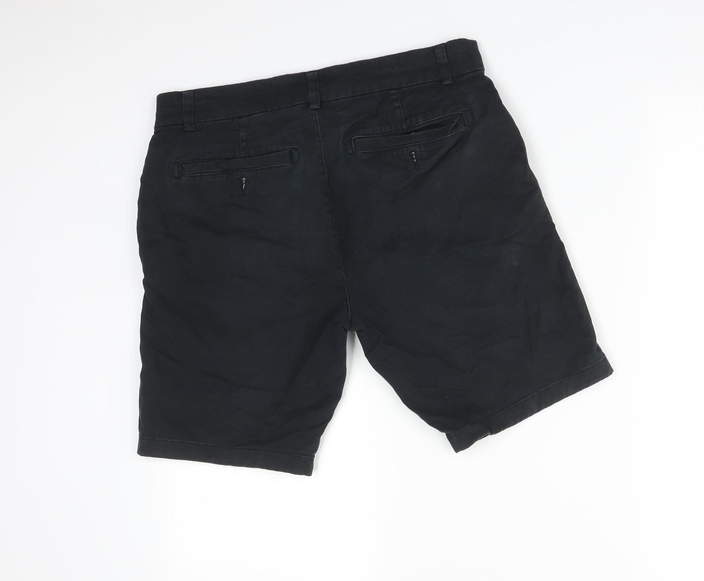 NEXT Mens Black   Chino Shorts Size 32 in