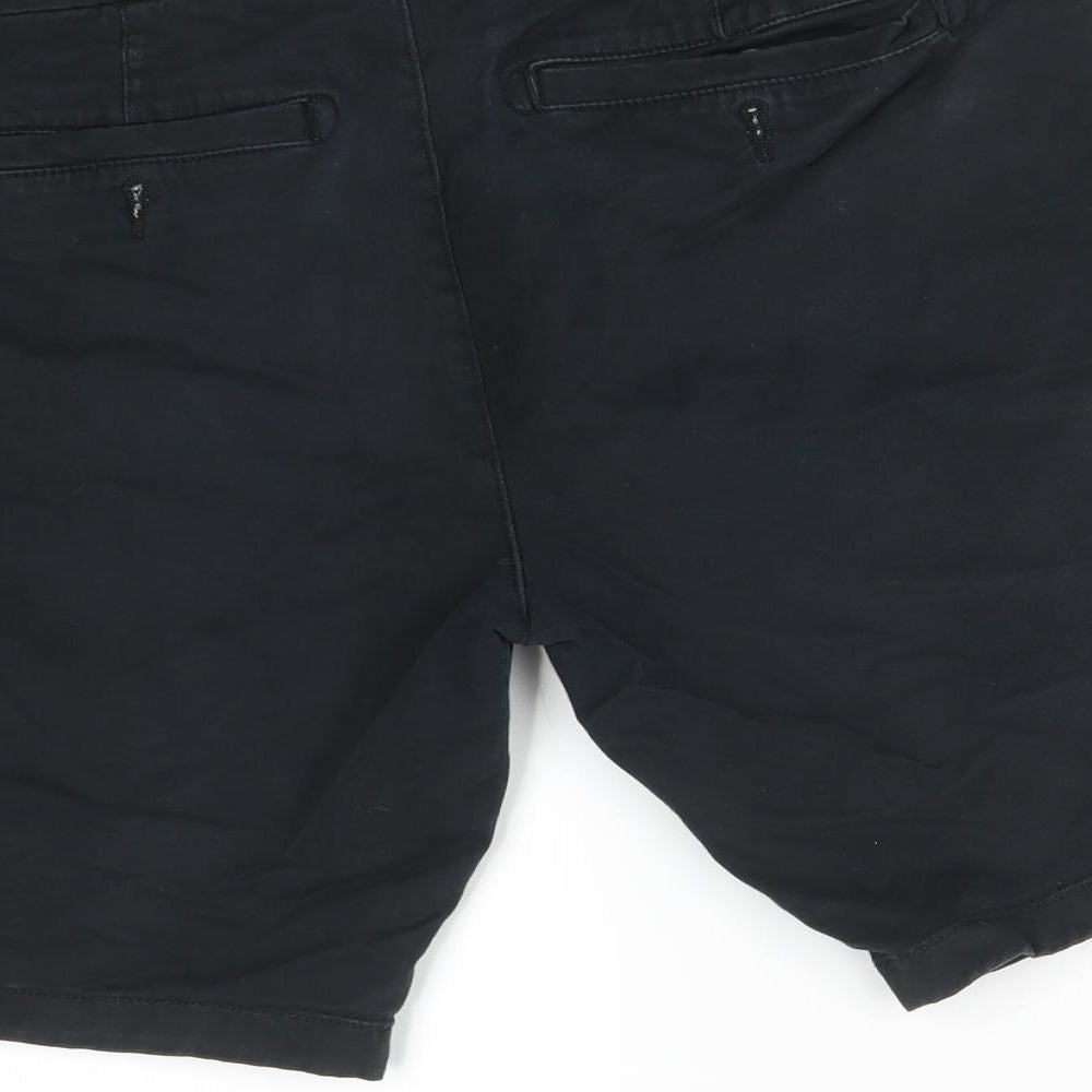 NEXT Mens Black   Chino Shorts Size 32 in