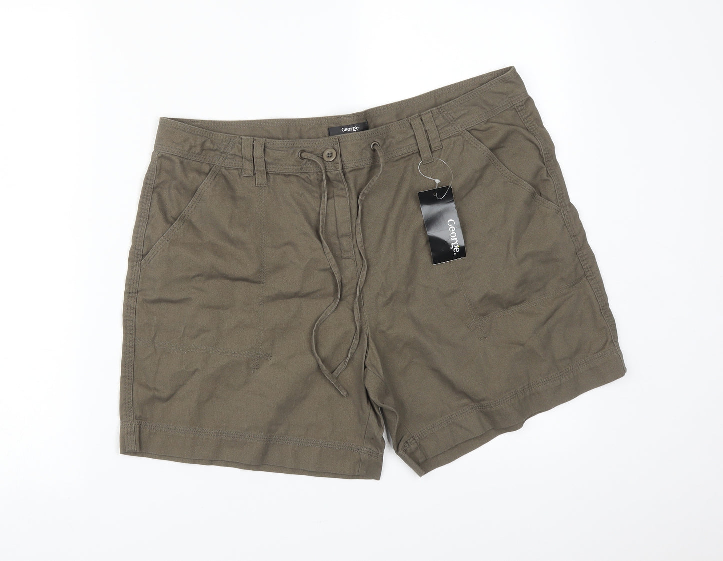 George Womens Green   Chino Shorts Size 14
