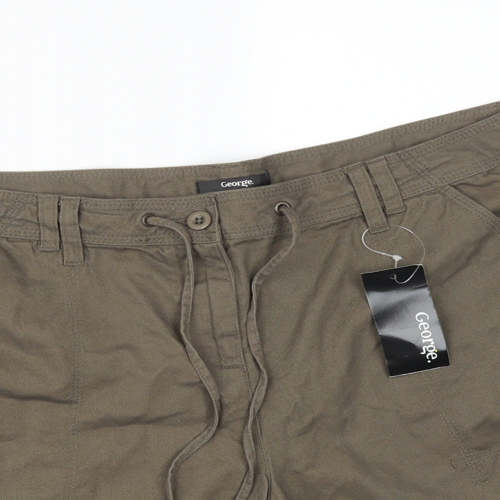 George Womens Green   Chino Shorts Size 14