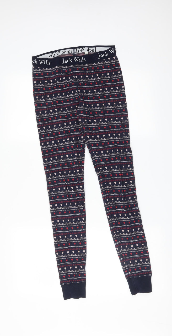 Jack Wills Womens Multicoloured Fair Isle Pyjama Pants Size 8