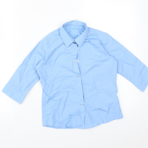 George Boys Blue   Basic Button-Up Size 7-8 Years