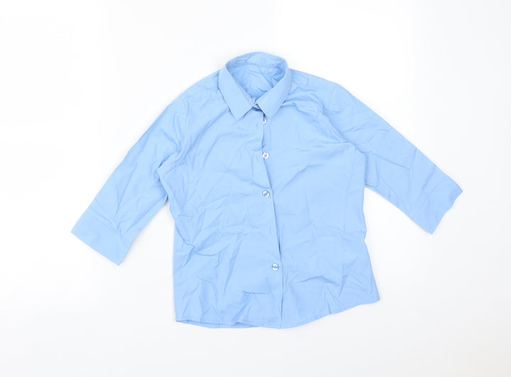 George Boys Blue   Basic Button-Up Size 7-8 Years