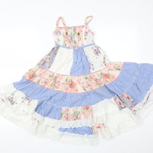 NEXT Girls Multicoloured Colourblock  Fit & Flare  Size 5 Years