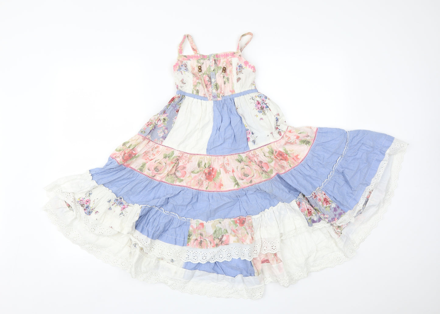 NEXT Girls Multicoloured Colourblock  Fit & Flare  Size 5 Years