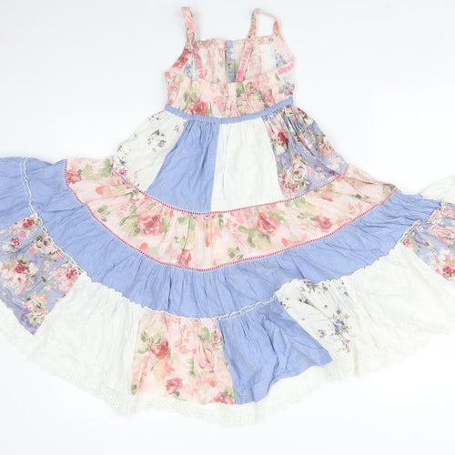 NEXT Girls Multicoloured Colourblock  Fit & Flare  Size 5 Years