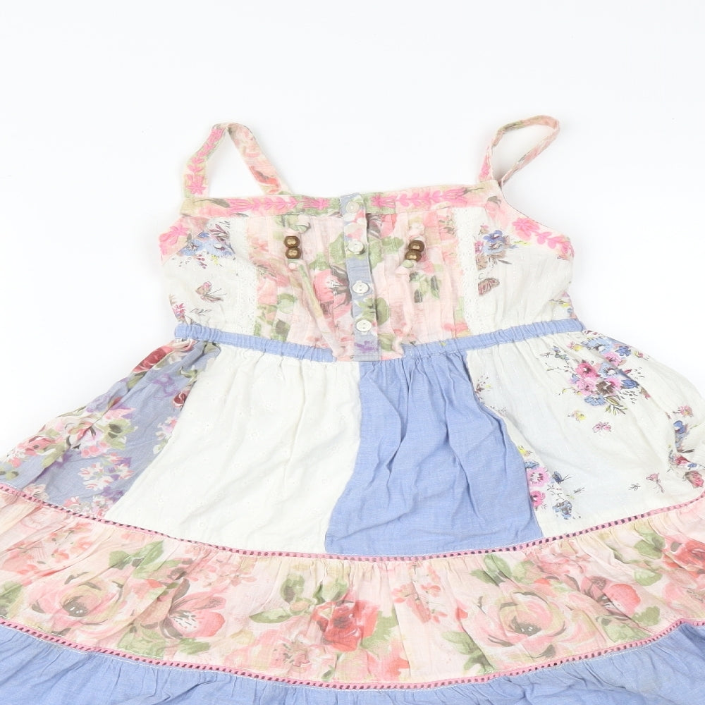 NEXT Girls Multicoloured Colourblock  Fit & Flare  Size 5 Years