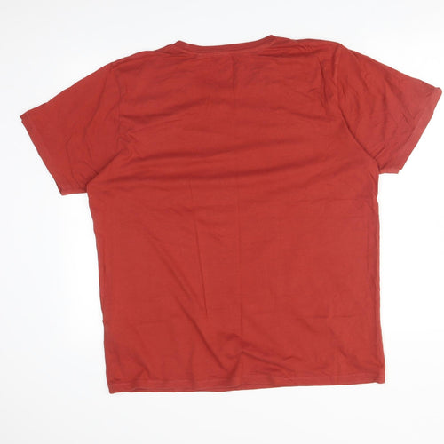 NEXT Mens Orange    T-Shirt Size L