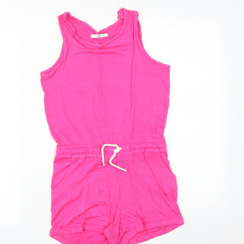M&S Girls Pink   Playsuit One-Piece Size 10-11 Years