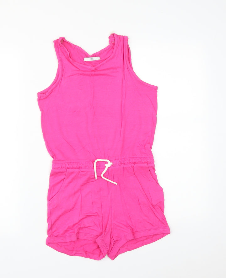 M&S Girls Pink Playsuit One-Piece Size 10-11 Years
