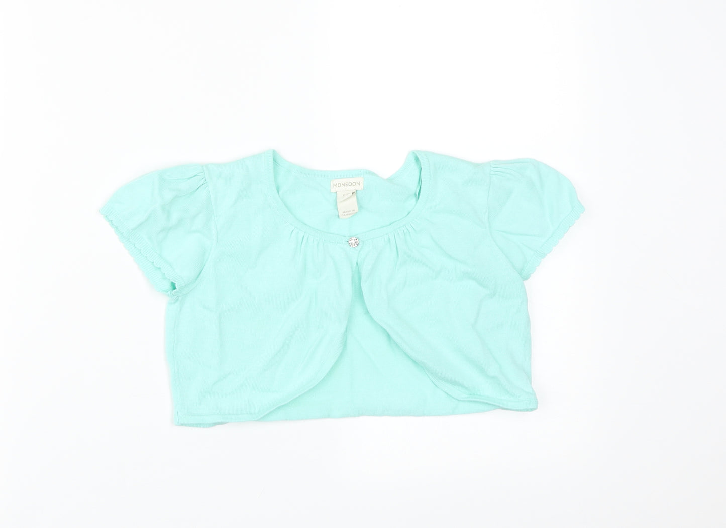 Monsoon Girls Green   Cardigan Jumper Size 11-12 Years