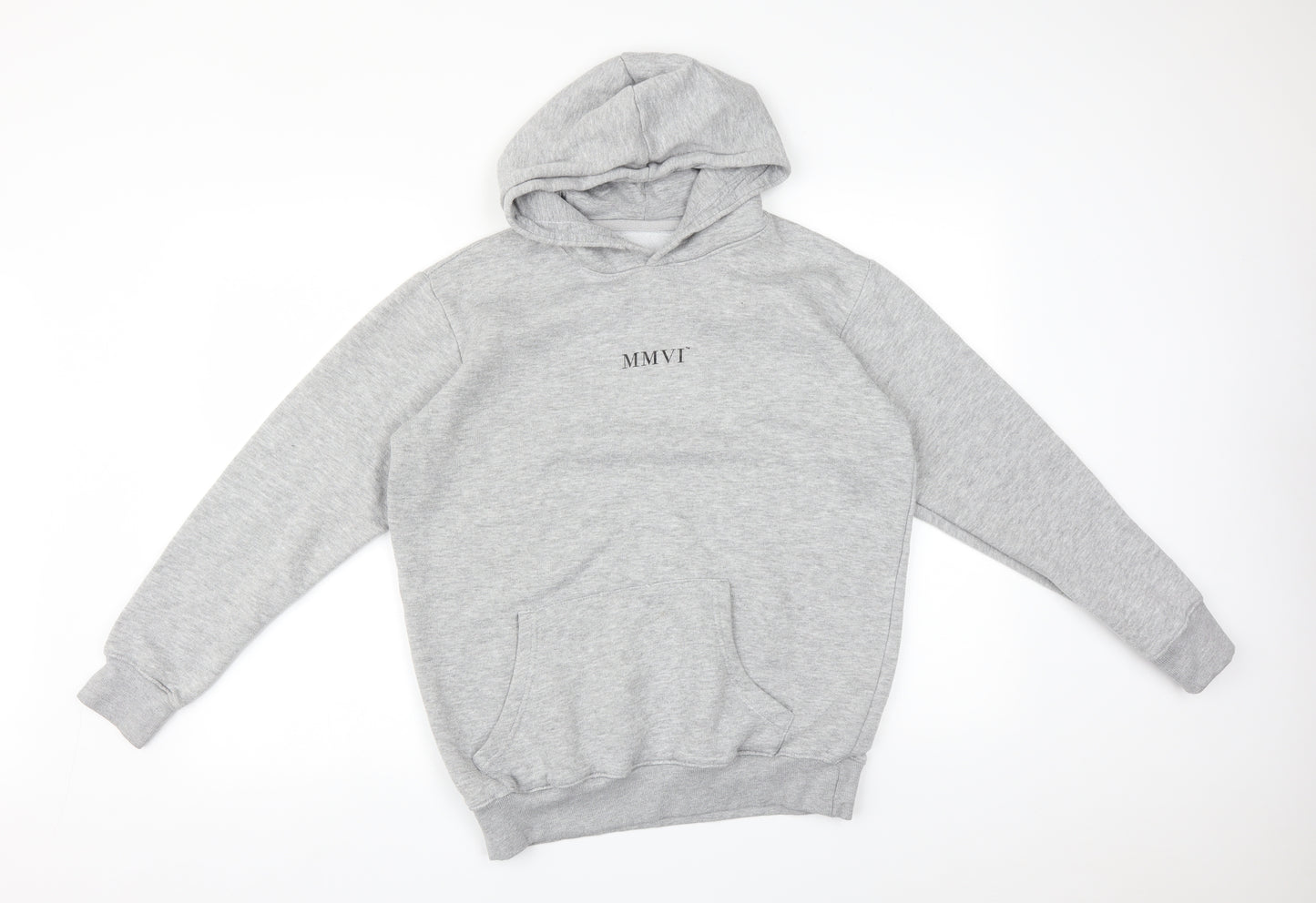 Boohoo Mens Grey   Pullover Hoodie Size XS