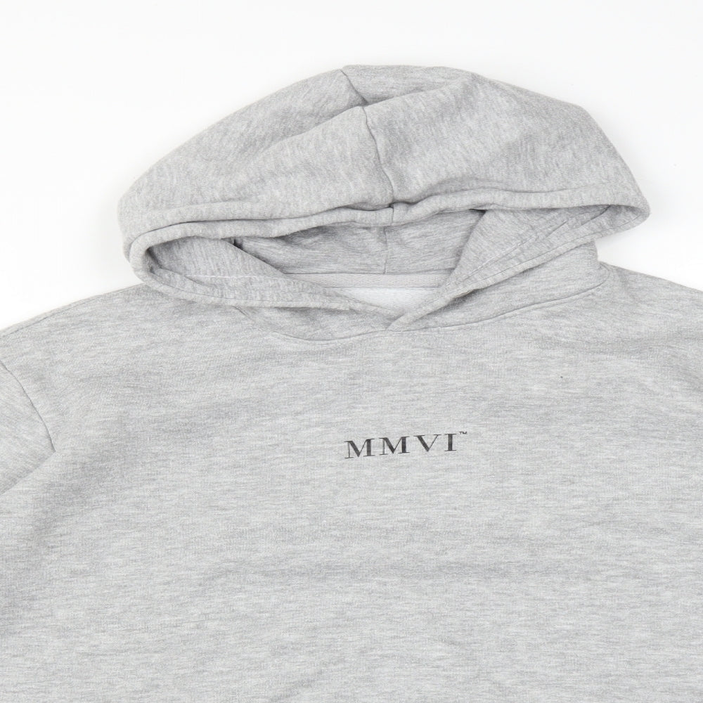 Boohoo Mens Grey   Pullover Hoodie Size XS