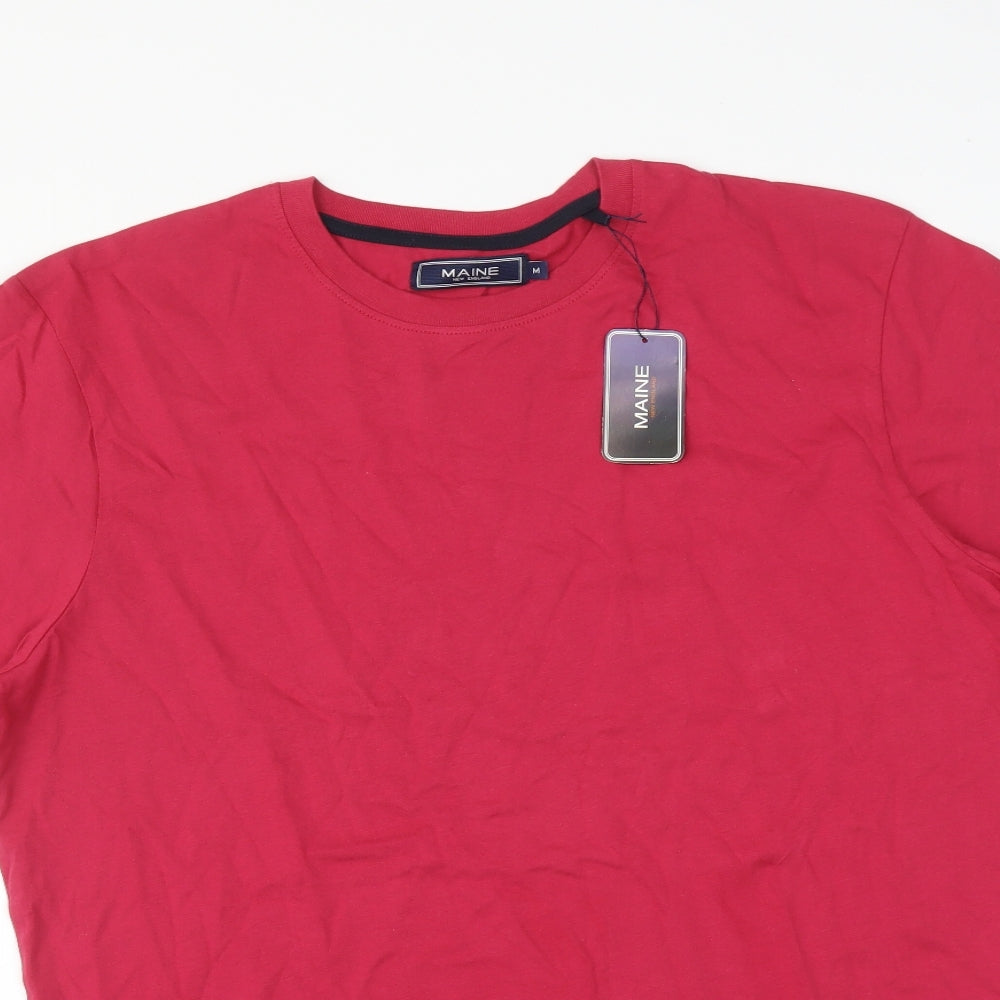 Maine Womens Pink   Basic T-Shirt Size M