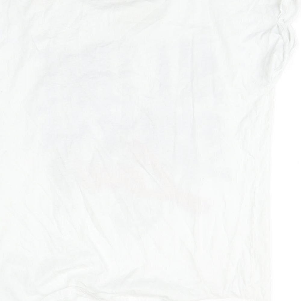 BANDMERCH Womens White   Basic T-Shirt Size L