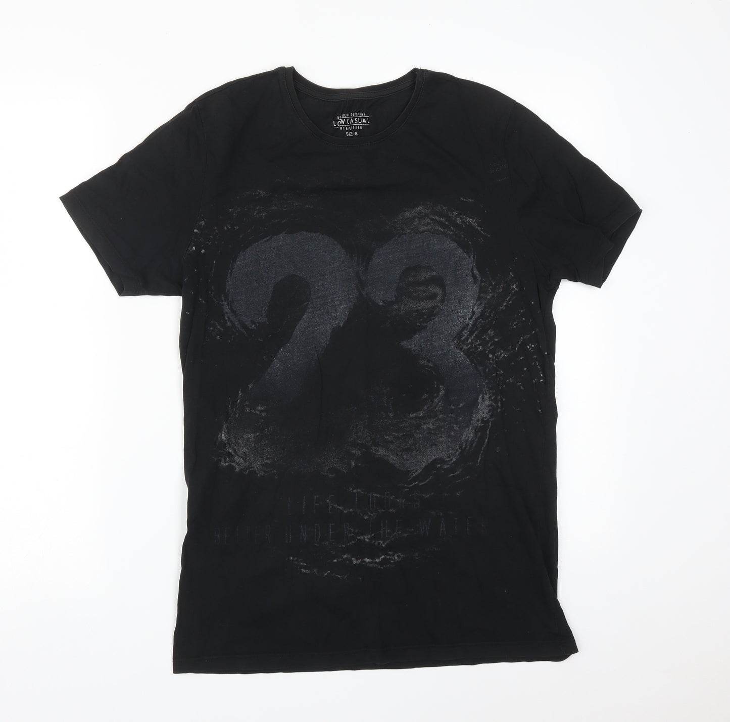 GARMENT COMPANY Mens Black    T-Shirt Size S