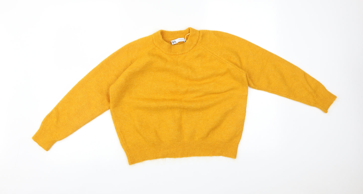 Zara Womens Orange   Basic T-Shirt Size M