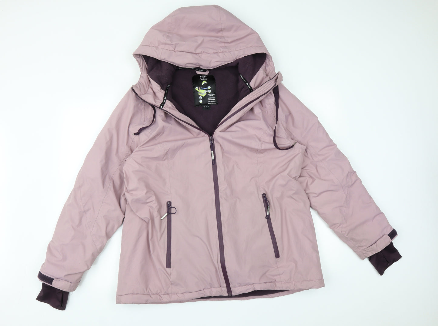 F&F Womens Purple   Overcoat Coat Size 18