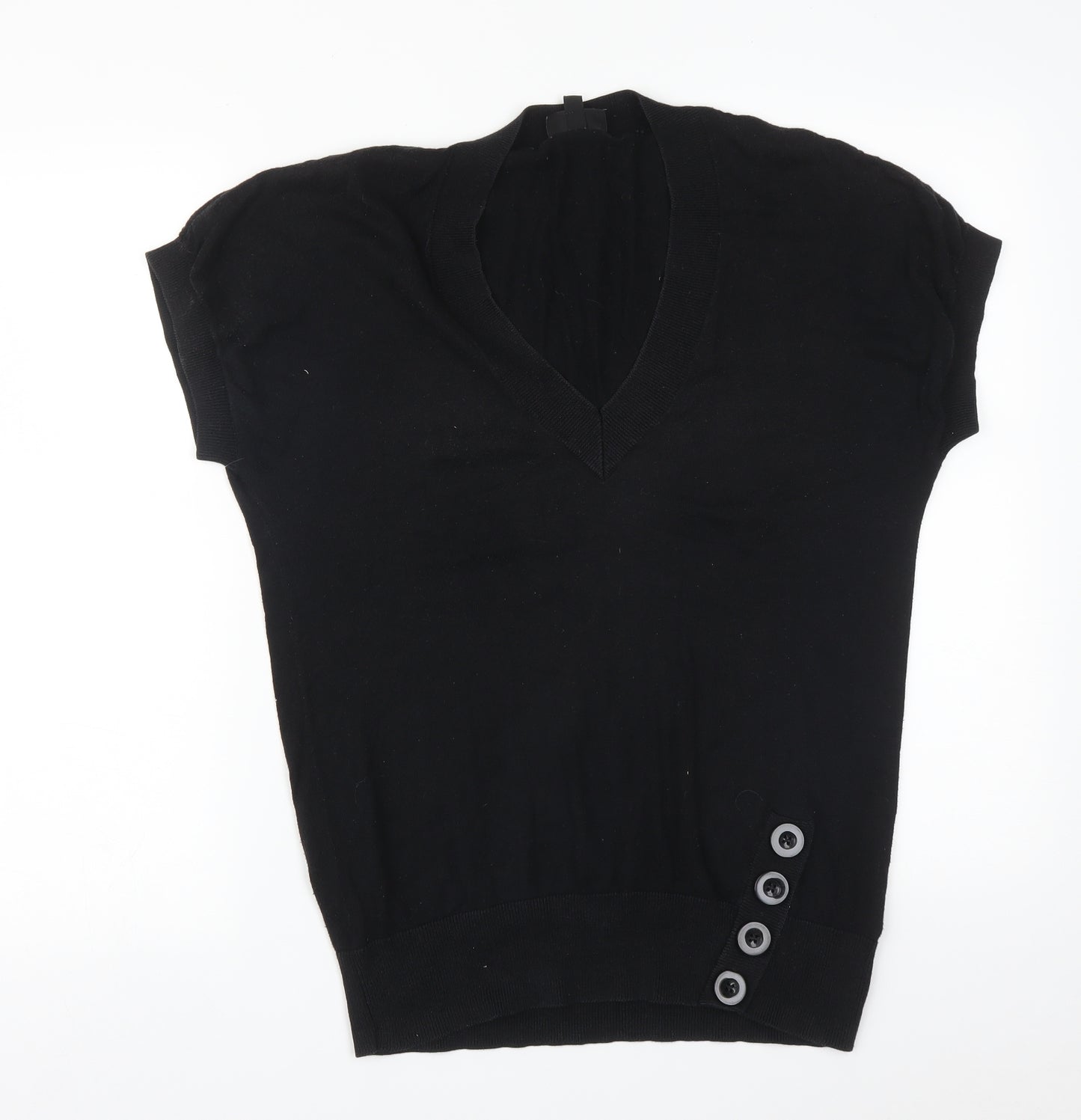 Topshop Womens Black   Basic T-Shirt Size 12